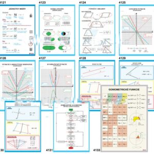 Kompletná 11 ks-ová súprava obrazov na matematiku