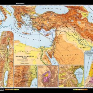 Mapa Biblické štáty v anglickom a nemeckom jazyku 184x130cm