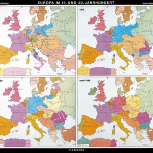 Európa v 19. a 20. storočí-historická mapa