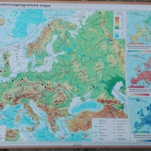 Európa všeobecnogeografická mapa 140x98cm