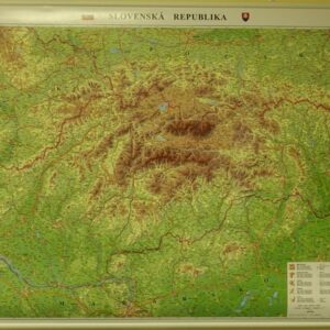 Mapa SR 1:400 000, 120 x 84 cm, lamino, lišta