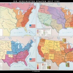 Vývoj štátov USA od roku 1783-hist. mapa