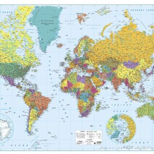 SVET politická mapa 1:43 500 000 100x70cm laminovaná lištovaná