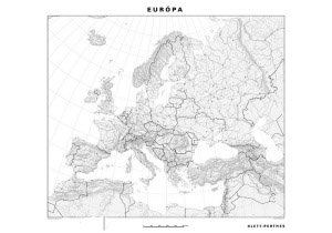 Slepá mapa Európy - Ing. Juraj Halama- Učebné pomôcky SLOVAKIA s.r.o.