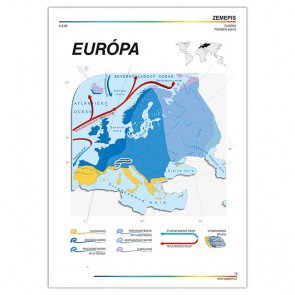 ZEMEPISNÉ MAPY: Svet, Európa, Afrika, Ázia, fólie pre spätné projektory